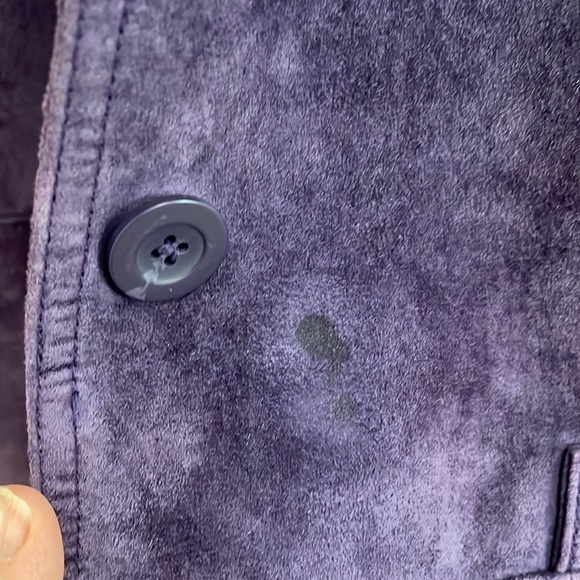 ST JOHNS BAY purple leather jacket.  L - Picture 5 of 12